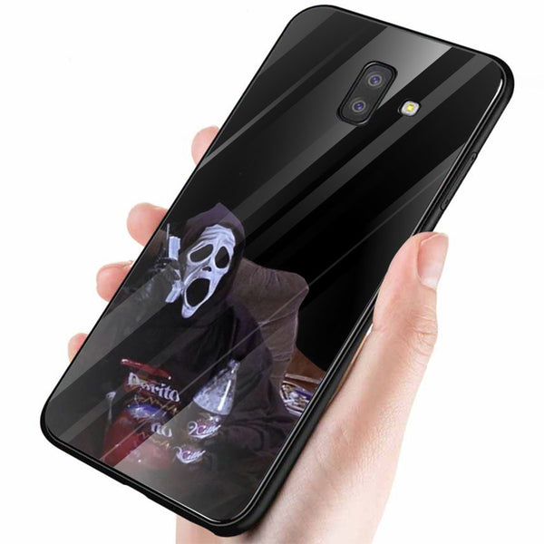 Halloween Skull Tempered Glass Phone Case for Samsung Galaxy J6 Plus