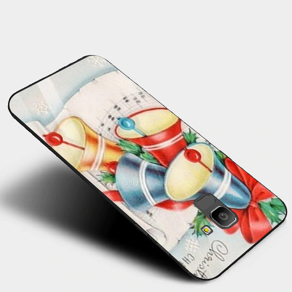 Merry Chrismas Tempered Glass Phone Case for Samsung Galaxy J6 2018