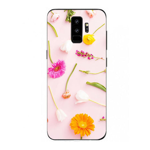Beautiful Flowers Tempered Glass Phone Case for Samsung Galaxy S9 Plus