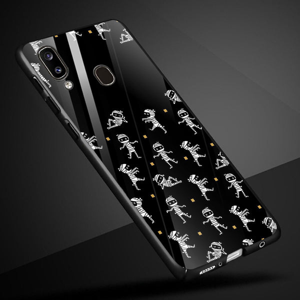Halloween Skull Tempered Glass Phone Case for Samsung Galaxy M20