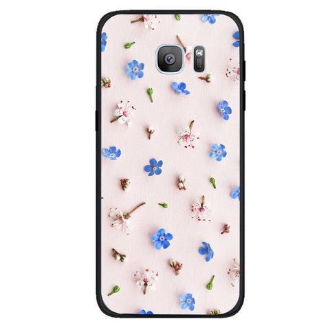 Beautiful Flowers Tempered Glass Phone Case for Samsung Galaxy S7 Edge