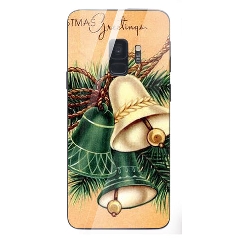 Merry Chrismas Tempered Glass Phone Case for Samsung Galaxy S9