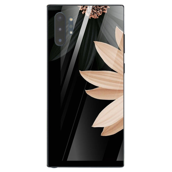 Beautiful Flowers Tempered Glass Phone Case for Samsung Galaxy Note 10 Plus