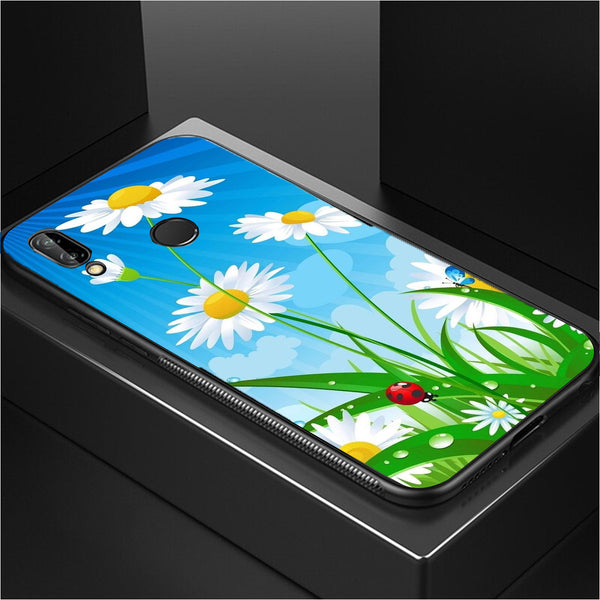 Beautiful Flowers Tempered Glass Phone Case for Samsung Galaxy A30