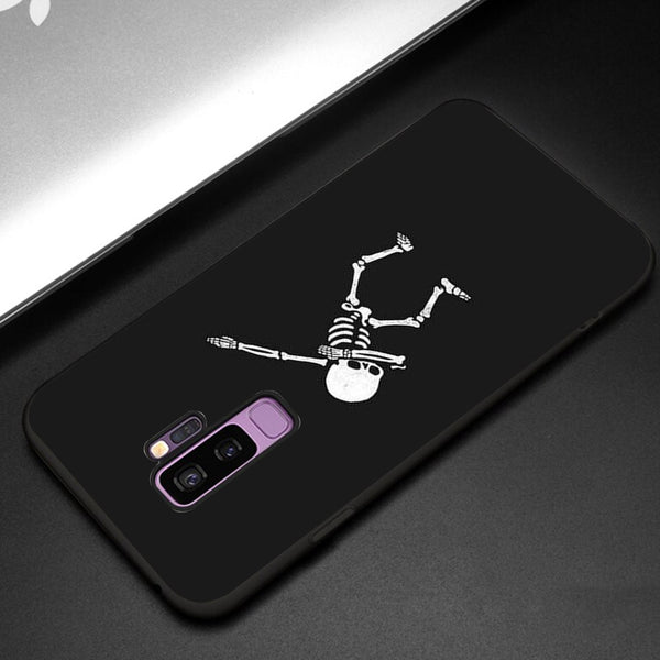 Halloween Skull Tempered Glass Phone Case for Samsung Galaxy S9 Plus
