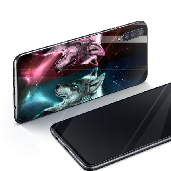 Wolf Eyes Tempered Glass Phone Case for Samsung Galaxy A70