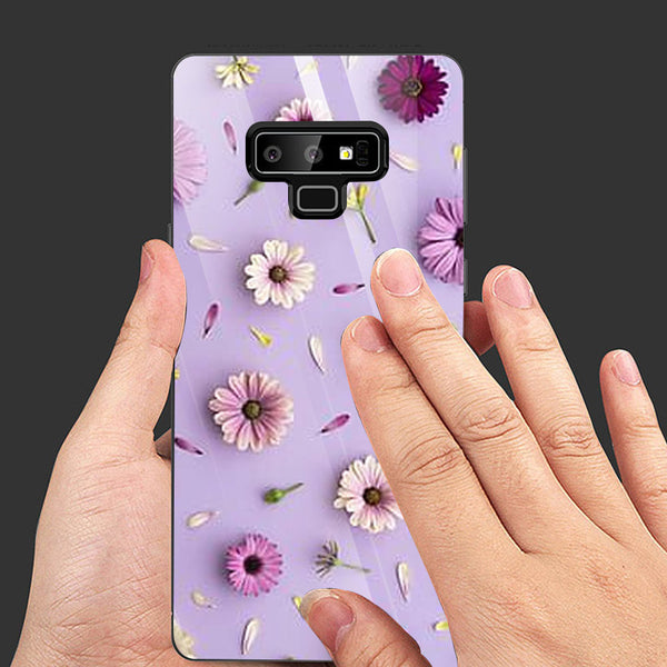 Beautiful Flowers Tempered Glass Phone Case for Samsung Galaxy Note 9