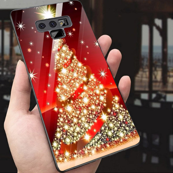 Merry Chrismas Tempered Glass Phone Case for Samsung Galaxy Note 9