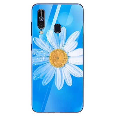 Beautiful Flowers Tempered Glass Phone Case for Samsung Galaxy A60