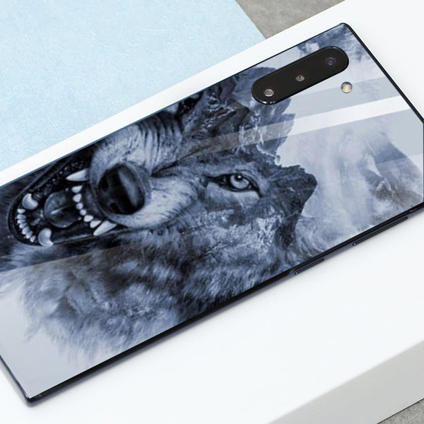 Wolf Eyes Tempered Glass Phone Case for Samsung Galaxy Note 10