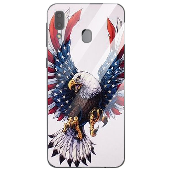 Eagle Tempered Glass Phone Case for Samsung Galaxy A20