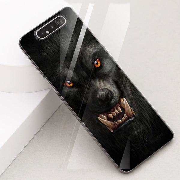 Wolf Eyes Tempered Glass Phone Case for Samsung Galaxy A80