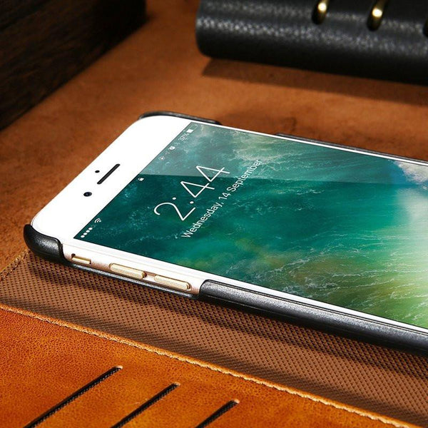 Vintage Leather Three Fold Flip Wallet Case For iPhone 7 Plus