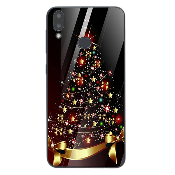 Merry Chrismas Tempered Glass Phone Case for Samsung Galaxy A10S
