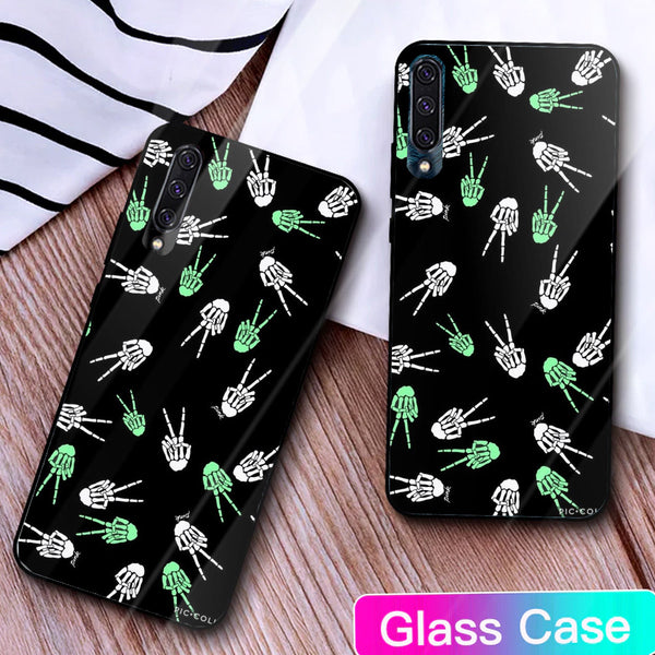 Halloween Skull Tempered Glass Phone Case for Samsung Galaxy A50S