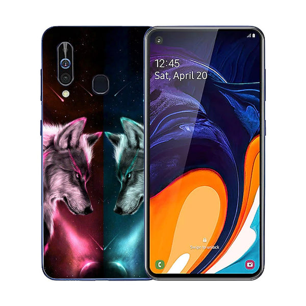 Wolf Eyes Tempered Glass Phone Case for Samsung Galaxy A60