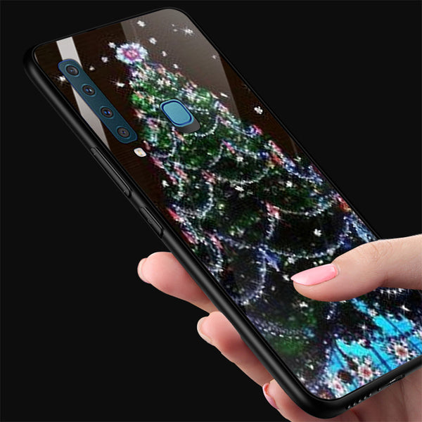 Merry Chrismas Tempered Glass Phone Case for Samsung Galaxy A9 2018