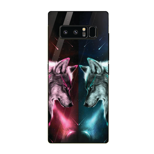 Wolf Eyes Tempered Glass Phone Case for Samsung Galaxy Note 8