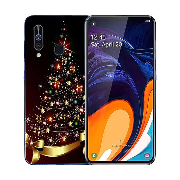 Merry Chrismas Tempered Glass Phone Case for Samsung Galaxy A60