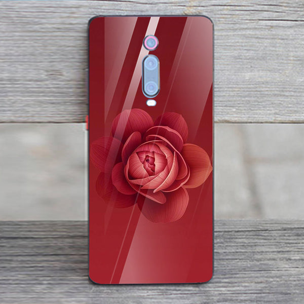 Beautiful Flowers Tempered Glass Phone Case for Xiaomi Redmi K20 Pro