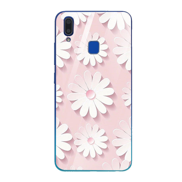 Beautiful Flowers Tempered Glass Phone Case for Vivo Y91