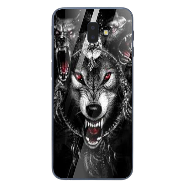 Wolf Eyes Tempered Glass Phone Case for Samsung Galaxy J6 Plus