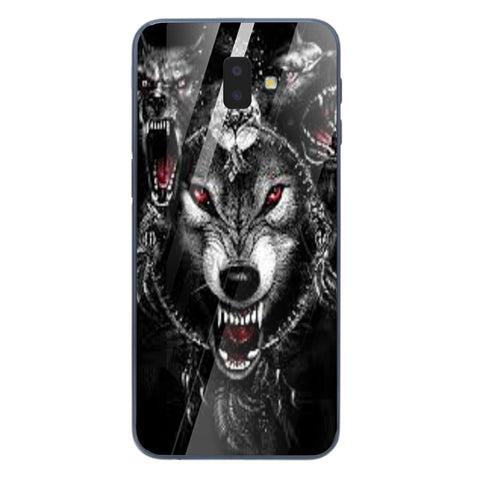 Wolf Eyes Tempered Glass Phone Case for Samsung Galaxy J6 Plus