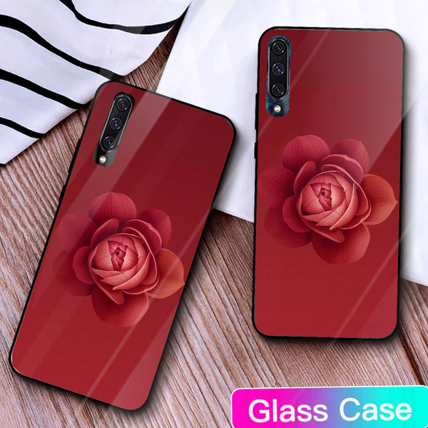 Beautiful Flowers Tempered Glass Phone Case for Samsung Galaxy A50