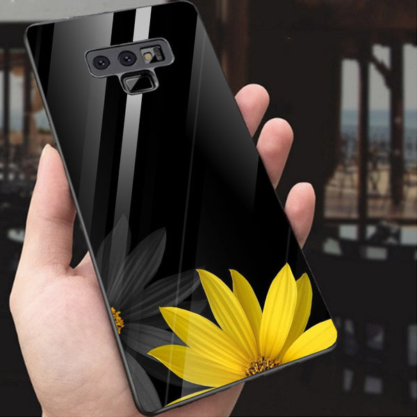 Beautiful Flowers Tempered Glass Phone Case for Samsung Galaxy Note 9