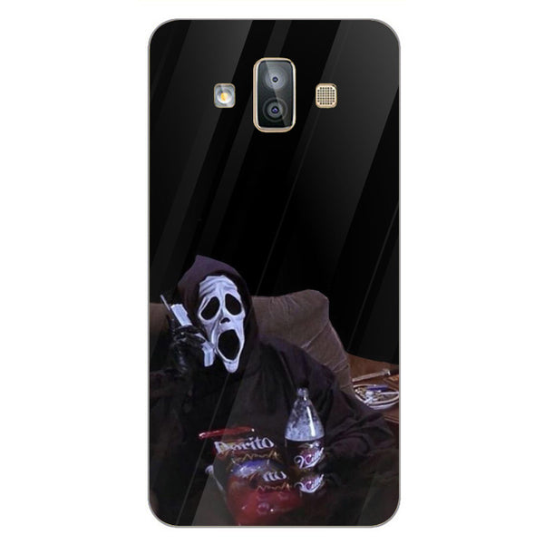 Halloween Skull Tempered Glass Phone Case for Samsung Galaxy J7 Duo