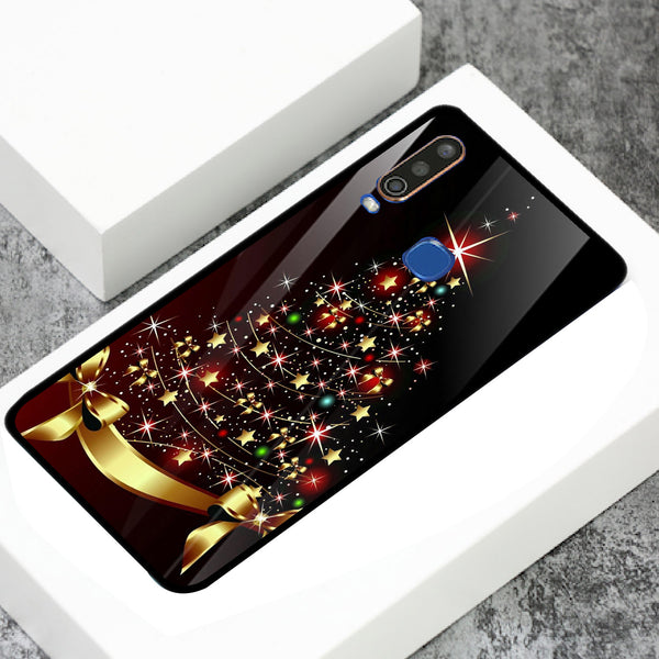 Merry Chrismas Tempered Glass Phone Case for Vivo Y17