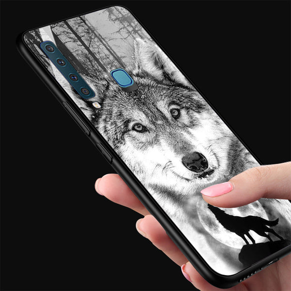 Wolf Eyes Tempered Glass Phone Case for Samsung Galaxy A9 2018