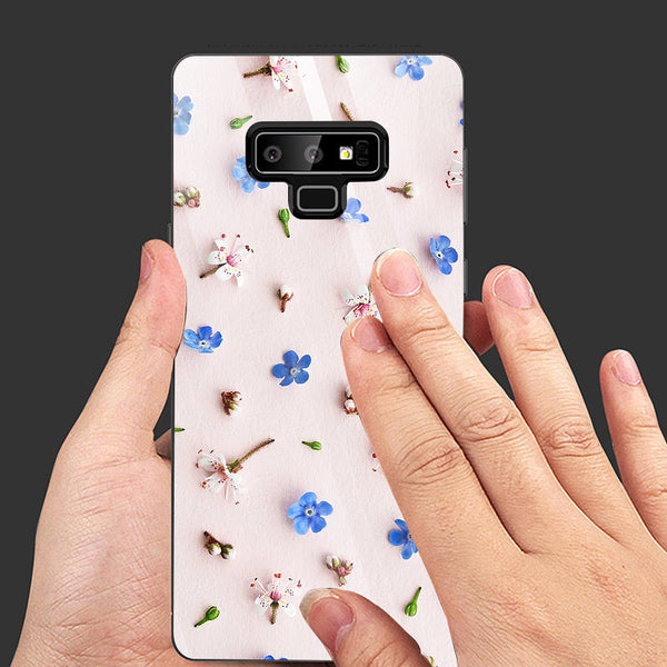 Beautiful Flowers Tempered Glass Phone Case for Samsung Galaxy Note 9