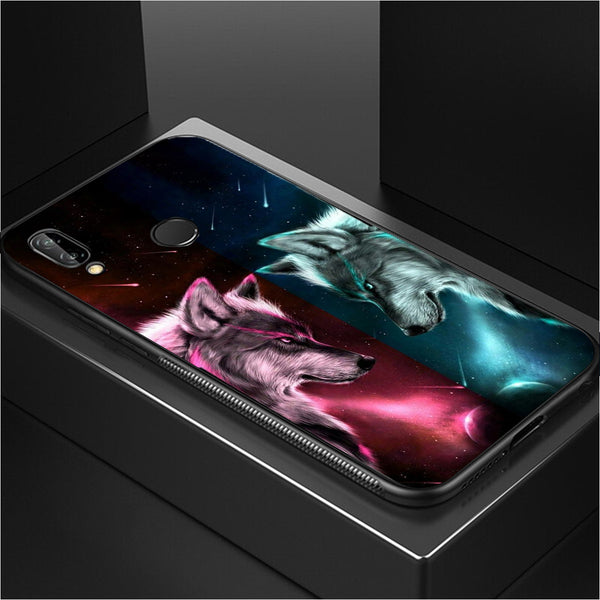 Wolf Eyes Tempered Glass Phone Case for Samsung Galaxy A20