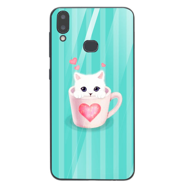 Cute Teddy Bear Tempered Glass Phone Case for Samsung Galaxy A10S