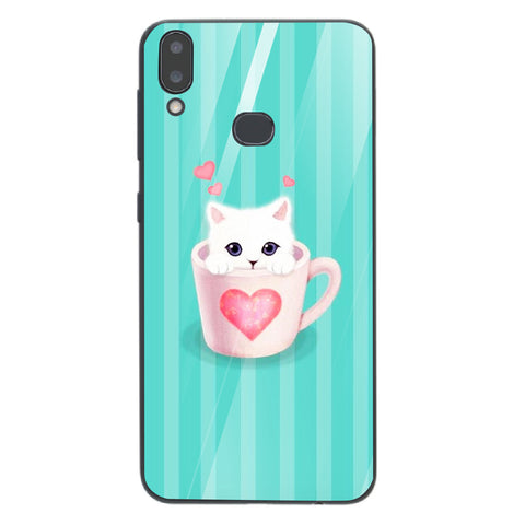 Cute Teddy Bear Tempered Glass Phone Case for Samsung Galaxy A10S