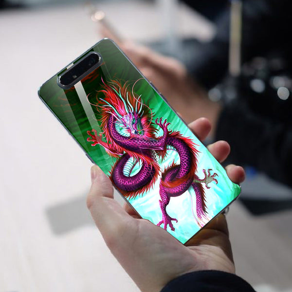 Dragon Tempered Glass Phone Case for Samsung Galaxy A80