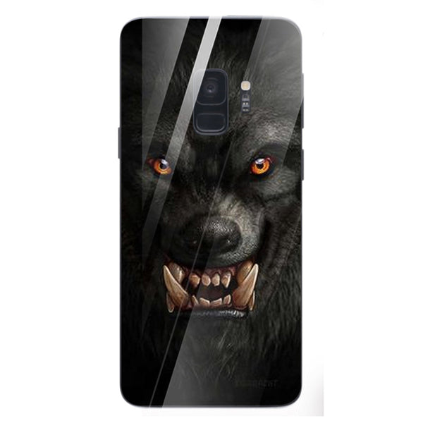 Wolf Eyes Tempered Glass Phone Case for Samsung Galaxy S9