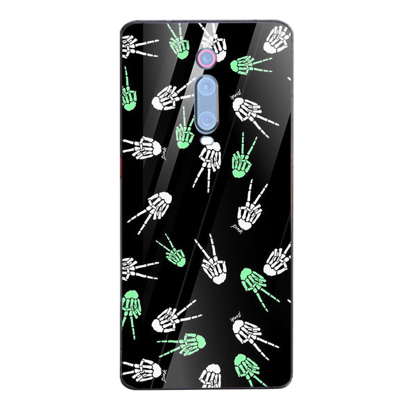 Halloween Skull Tempered Glass Phone Case for Xiaomi Redmi K20