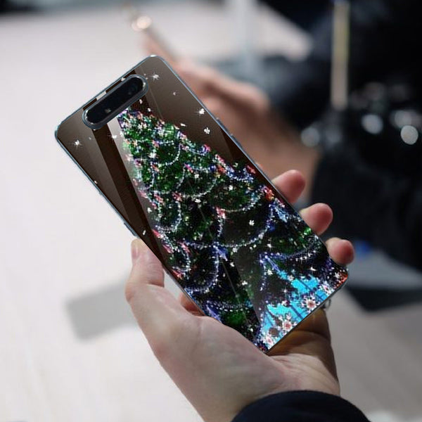 Merry Chrismas Tempered Glass Phone Case for Samsung Galaxy A80