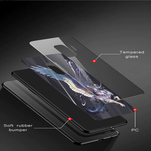 Dragon Tempered Glass Phone Case for Samsung Galaxy S9 Plus