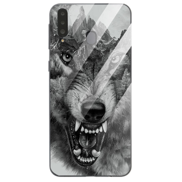 Wolf Eyes Tempered Glass Phone Case for Samsung