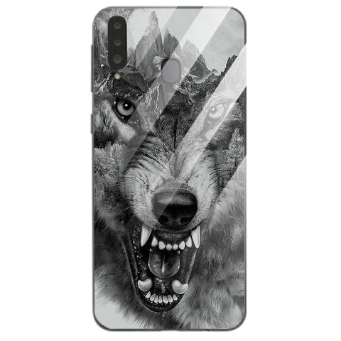 Wolf Eyes Tempered Glass Phone Case for Samsung