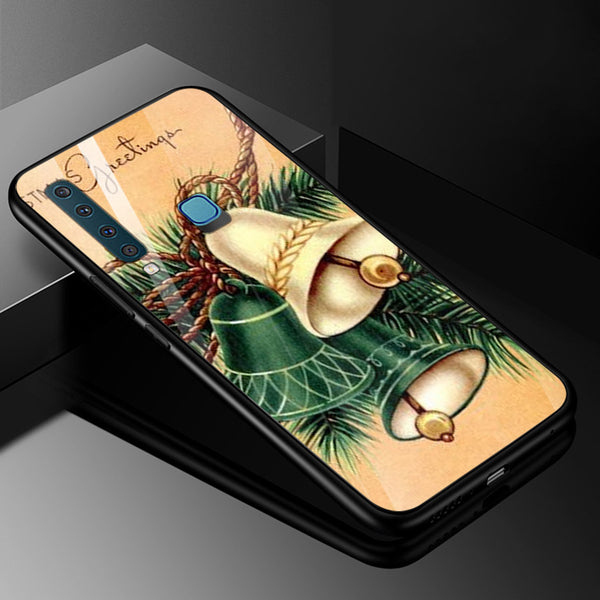 Merry Chrismas Tempered Glass Phone Case for Samsung Galaxy A9 2018