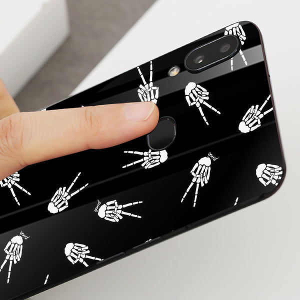 Halloween Skull Tempered Glass Phone Case for Samsung Galaxy A10S