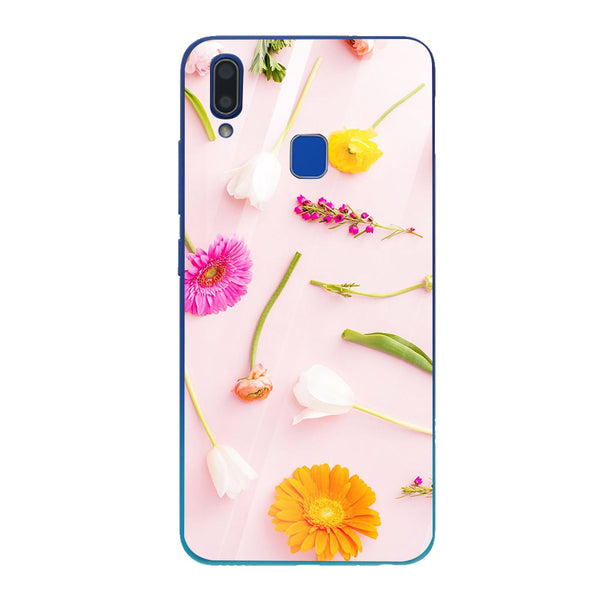 Beautiful Flowers Tempered Glass Phone Case for Vivo Y91