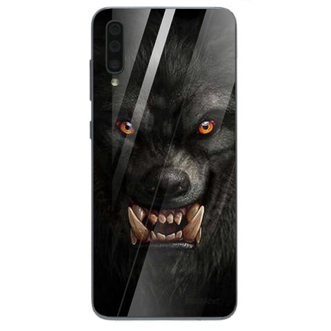 Wolf Eyes Tempered Glass Phone Case for Samsung Galaxy A70