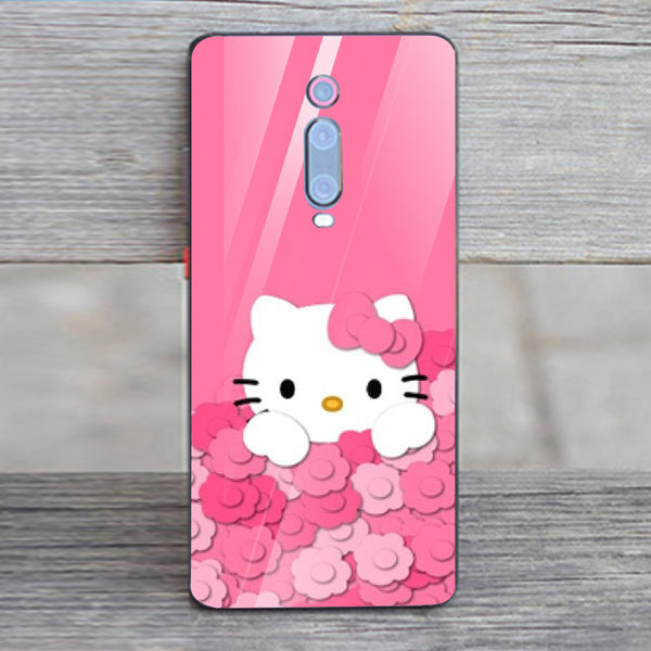 Cute Teddy Bear Tempered Glass Phone Case for Xiaomi Redmi K20 Pro
