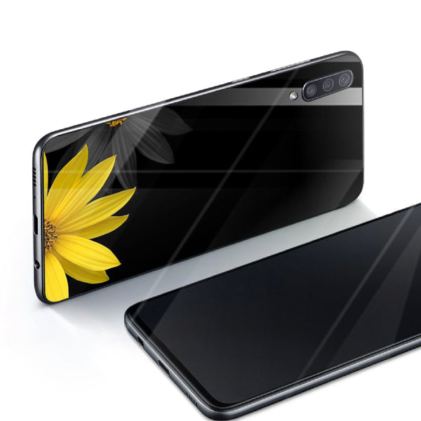 Beautiful Flowers Tempered Glass Phone Case for Samsung Galaxy A70