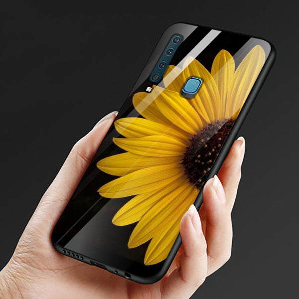 Beautiful Flowers Tempered Glass Phone Case for Samsung Galaxy A9 2018